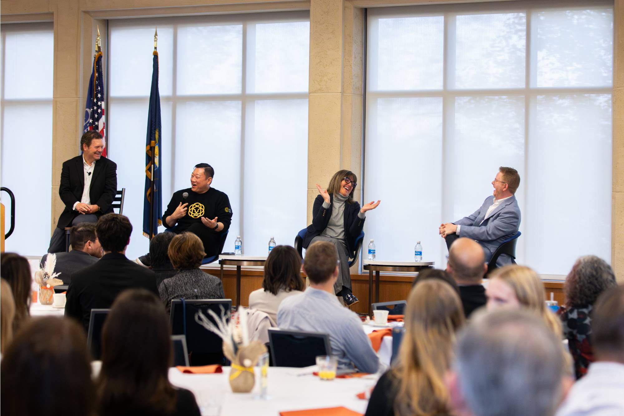 Secchia Breakfast Panelists discussing Artificial Intelligence in the workforce